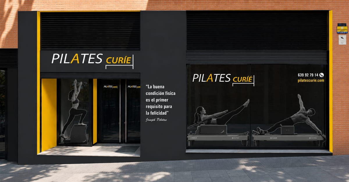 Entrada de Pilates Curíe en Paseo de los Pontones 20, Madrid
